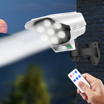 Solar LED induction wall lamp simulation monitoring fake camera Anti-thief street lamp remote control wireless plug-free