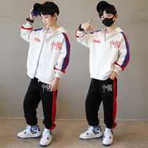 Boy Spring Clothing Sports Suit Tide 2022 New CUHK Child Spring Autumn Models Trendy Handsome Children Spring Childrens Clothing