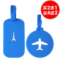 Silicone frosted luggage tag travel luggage tie rod luggage listing boarding pass travel check sign sign