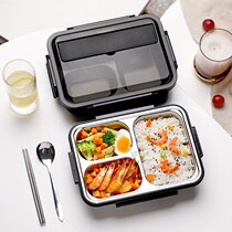 Japanese student lunch box Bento mens canteen large capacity female office workers lunch box insulation 304 stainless steel style