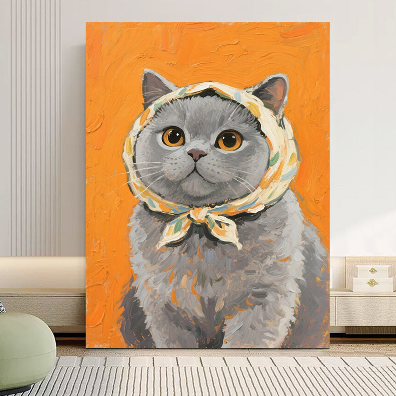 油彩画　猫 O1CN01rdr6Wk1kkjIWKXHwJ_!!