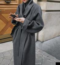 Limited edition 480 high-end lapel gas field king Europe and the United States Hepburn double-sided cashmere coat wool coat women 20 new