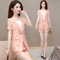 Small suit shorts professional three-piece suit This years popular large size womens clothing small foreign style 2021 summer new
