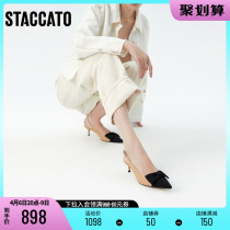 Thagatu 2022 Summer new French style sweet and beautiful butterfly knot pointed fine high heel sandal womens shoes A2018AH2