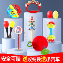 Sand hammer baby toy red bell can bite small sand egg baby early education grasp hearing chasing training instrument