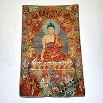 Tibet Thangka brocade silk embroidery Nepal Sakyamuni Buddha statue Tathagalapha Buddha mural