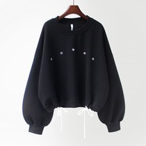 Girls Sweatshirt 2021 Autumn New Medium Children Korean Fashion Loose Belt Long Sleeve Simple Jacket Top Tide