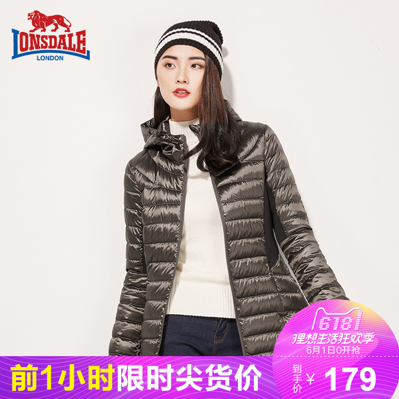 Dragon and Lion Dell autumn and winter women's hooded down jacket in the long section of slim collar casual fashion thick winter jacket