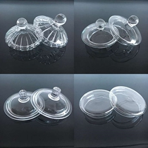 Universal cup lid transparent glass teapot round lid tea cup dustproof porcelain cup ceramic coffee cup accessories