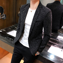 Rich bird mens suit business casual suit Korean trend plus velvet thick slim handsome coat mens singles West