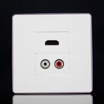 Silver edge 86 HDMI HD audio socket panel welding-free Lotus audio HDMI straight head straight wall plug