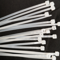 White plastic self-locking nylon cable tie seal strap buckle White