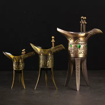 青銅器 爵 酒器 中国古玩