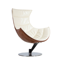 Nordic Light Extravagant Minimalist Modern Genuine Leather Hemisphere Egg Lobster Designer Lying Chair Sample Room Sales Floor Sofa single chair