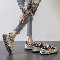 European Standing Board Shoes Womens Ins Thousand Birds Chicks Shoes New 2022 Exploits Beggar Shoes Thick Bottom Spring Sails Shoes