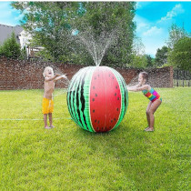 Inflatable water spray watermelon ball outdoor play summer water spray beach ball lawn play kindergarten parent-child toy ball