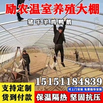 Farming greenhouse steel pipe skeleton cowshed sheep pen pig house goose rabbit chicken farm Oval tube greenhouse vegetable greenhouse full set