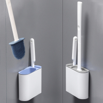 Toilet brush household no dead corner silicone wall hanging non-perforated toilet wash toilet brush cleaning artifact hanging wall type
