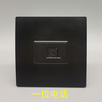 Black Type 86 one phone with door single voice CAT3 Information 4 Core 2 core RJ11 phone no call module