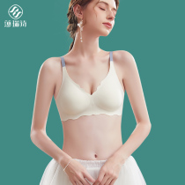 No-scratches meleback lingerie women gather sub-milk thin section for spring and summer without steel ring girl wind anti-sagging pure desire bra hood