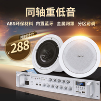 SAST Schenko Restaurant Barber Shop Cafe Coaxial Ceiling Embedded Fixed Pressure Commercial Special Indoor Music Ceiling Horn Ceiling Sound Set Power Amplifier Shop Speaker Subwoofer