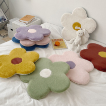 ins Nordic simple flower plush thickened non-slip cushion cushion floor Tatami shape futon mat