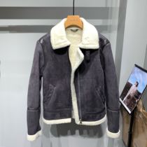 2021 autumn and winter New men Korean version of the trend leather wool one slim leather jacket jacket fur collar thick warm coat