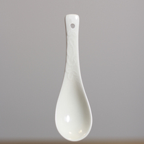 Fixed Kiln Origin High Temperature Tableware Ceramic Handmade Chinese White Porcelain Adult Dining Spoon Tea Set Quality