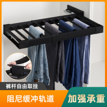 Buddha Amoy pants rack telescopic wardrobe Household pants pumping rack Cabinet multi-functional hardware accessories Pants hanging pants rack Pull-out type