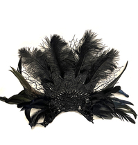 Retro Baroque lolita exaggerated feather photo studio photography accessories children adult show catwalk headgear