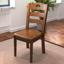 All solid wood dining chair backrest chair Household simple modern restaurant Chinese wooden stool Hotel dining table chair