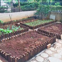 Fence fence vegetable garden small fence outdoor garden park wooden guardrail courtyard decoration ground anticorrosive wooden pile flower trough