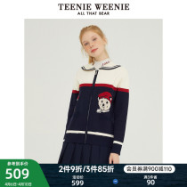 TeenieWeenie small bear knit cardiovert jacket sweater cut-age loose Korean version of the slim womens clothing autumn and winter new