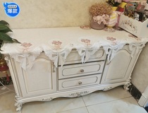 Custom other specifications New Mr home bow embroidery pearl rose tablecloth cover towel short curtain recommended
