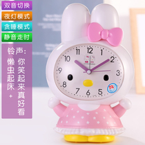 Cartoon music alarm clock children students with early education learning clock bedroom bedside silent luminous wake up small alarm clock