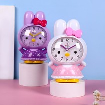 Cartoon alarm clock children girl students with bedroom cute mute talking lazy get up artifact boy alarm