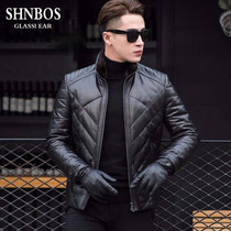 2021 new leather down jacket men plus lint mink jacket men Haining sheep leather winter