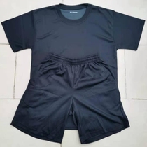 Pure Black Jia Hua 3543 Physical Clothing Short Sleeve Physical Training Clothing Short Sleeve Summer Quick Dry Round Neck T-shirt