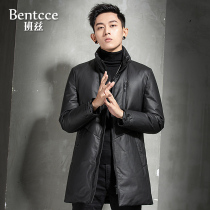 Haining fur coat male head skin 2022 - thickened windcoat feather coat medium and long tide