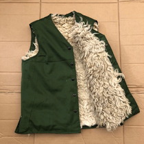 65 vintage wool vest di ka surface fur one woolen vest 78-80 years leather vest