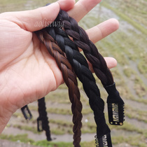 Hand-made three-bone braid twist soft braid with braid hair cord for women with hair strap clip hair hair braid wig female headdress