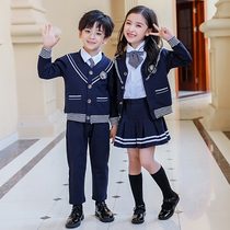Primary school uniform suit suit Kindergarten garden suit suit Spring and autumn childrens class clothing Autumn and winter model catwalk