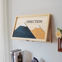 Solid wood meter box shielding Nordic electric brake box decorative box Japanese log simple weak current box wiring box shielding box
