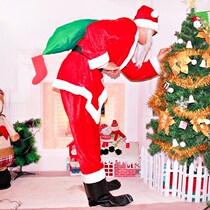 Christmas performance clothing Santa Claus clothing Gold velvet adult men and women clothing clothes