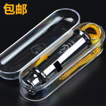 Flute whistle stainless steel whistle nuclear-free metal lifeguard high frequency large decibel outdoor survival whistle basketball referee whistle