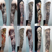 Full arm one 6 flower arm tattoo stickers waterproof and sweat-proof durable men and women full arm tattoo Guan Gong carp Monkey King