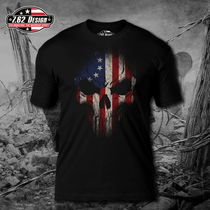USA 7 62 Design Military Cotton T-shirt Skull Series Summer Short Sleeve Size T-Shirt Mens Print 1123