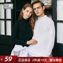 Three Gun Autumn Clothes Men 2021 Autumn Winter Modale High collar Long sleeves cotton outwear 100 hitch Warm Clothes Single Womens Undershirt