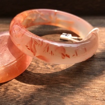 Ye pine petal dragon grain bracelet female natural high ice translucent red cord cherry blossom symbiotic ice bracelet