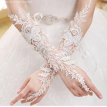 Bride Lace Gloves Bride Wedding Dress Gloves New Hollow Diamond Lace Gloves Accessories